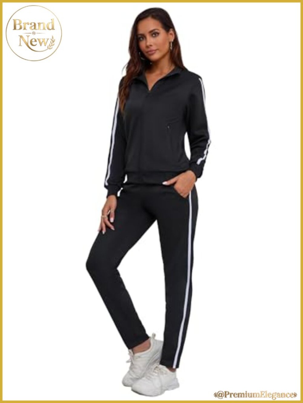 Women 2 Piece Tracksuit Full Zip Lounge Set Long Sleeve Sweatsuit Outfit